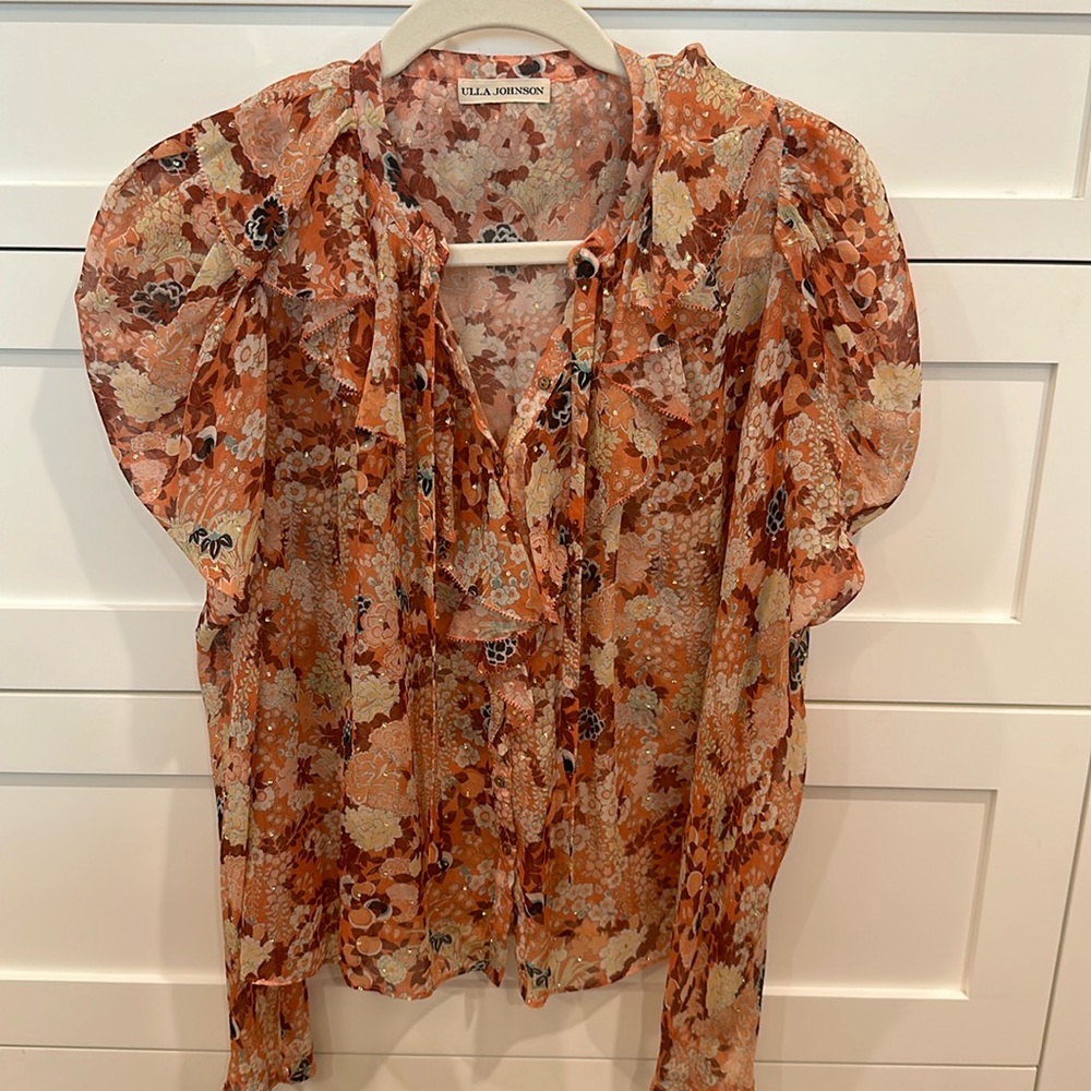 Ulla Johnson Adela blouse with metallic accents
